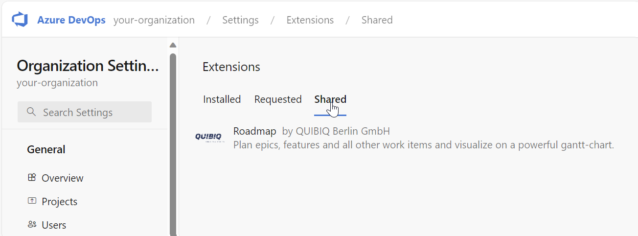 Shared extensions overview